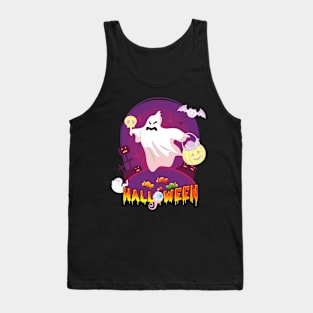 Halloween Ghost Pastel Candy Cute and Funny Spooky Costume Tank Top